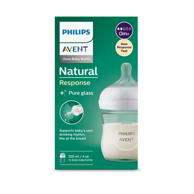 AVENT BIBERON NATURAL EN VERRE 120ML 0MOIS