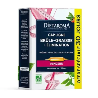 DIETAROMA CAP LIGNE BRULE-GRAISSE + ELIMINATION 30 AMPOULES
