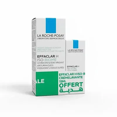 LA ROCHE POSAY EFFACLAR H ISO-BIOME PACK CREME 40ML+CREME LAVANTE FORMAT VOYAGE