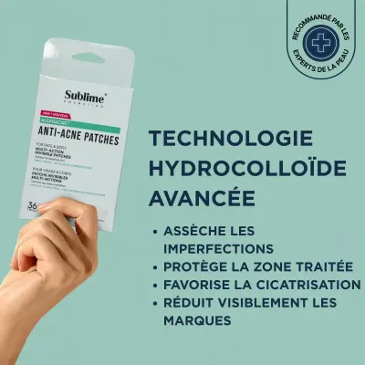 SUBLIME KLEARCNE ANTI-ACNE PATCHES FOR FACE & BODY MULTI-ACTION INVISIBLE PATCHES