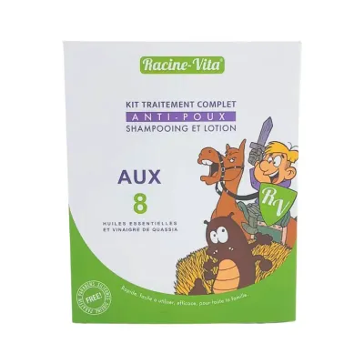 RACINE VITA PACK ANTI POUX SHAMPOOING 250ML + LOTION TRAITEMENT PRE-SHAMPOOING ANTI POUX 250ML AVEC PEIGNE A POUX