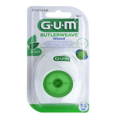 GUM-1855 FIL DENTAIRE BULERWEAVE CIRE MENTHOLE 55M