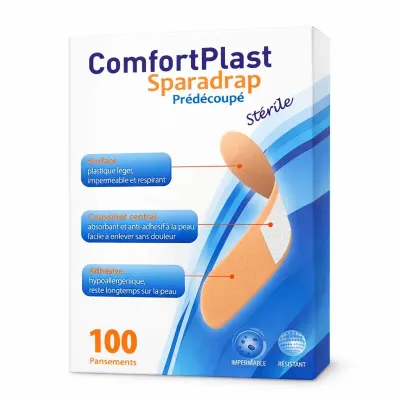 CONFORT COMFORTPLASTE SPARADRAP DECOUP STERILE 100 PANSEMNT